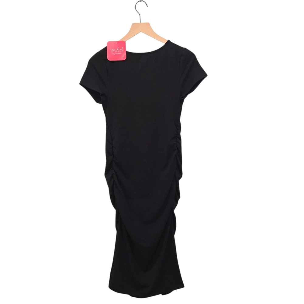Isabel Maternity, Women's Short Sleeve T Shirt Maternity Dress, Black Small, NWT - Picture 6 of 9